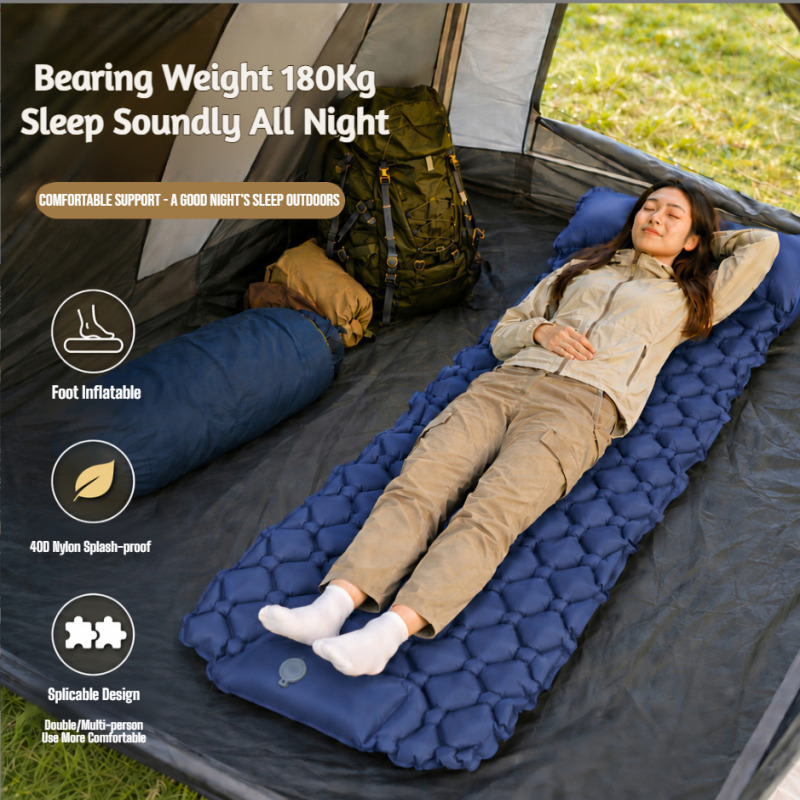 Outdoor Camping Rugs - بساط نوم ذاتي النفخ للاستخدام الخارجي،
