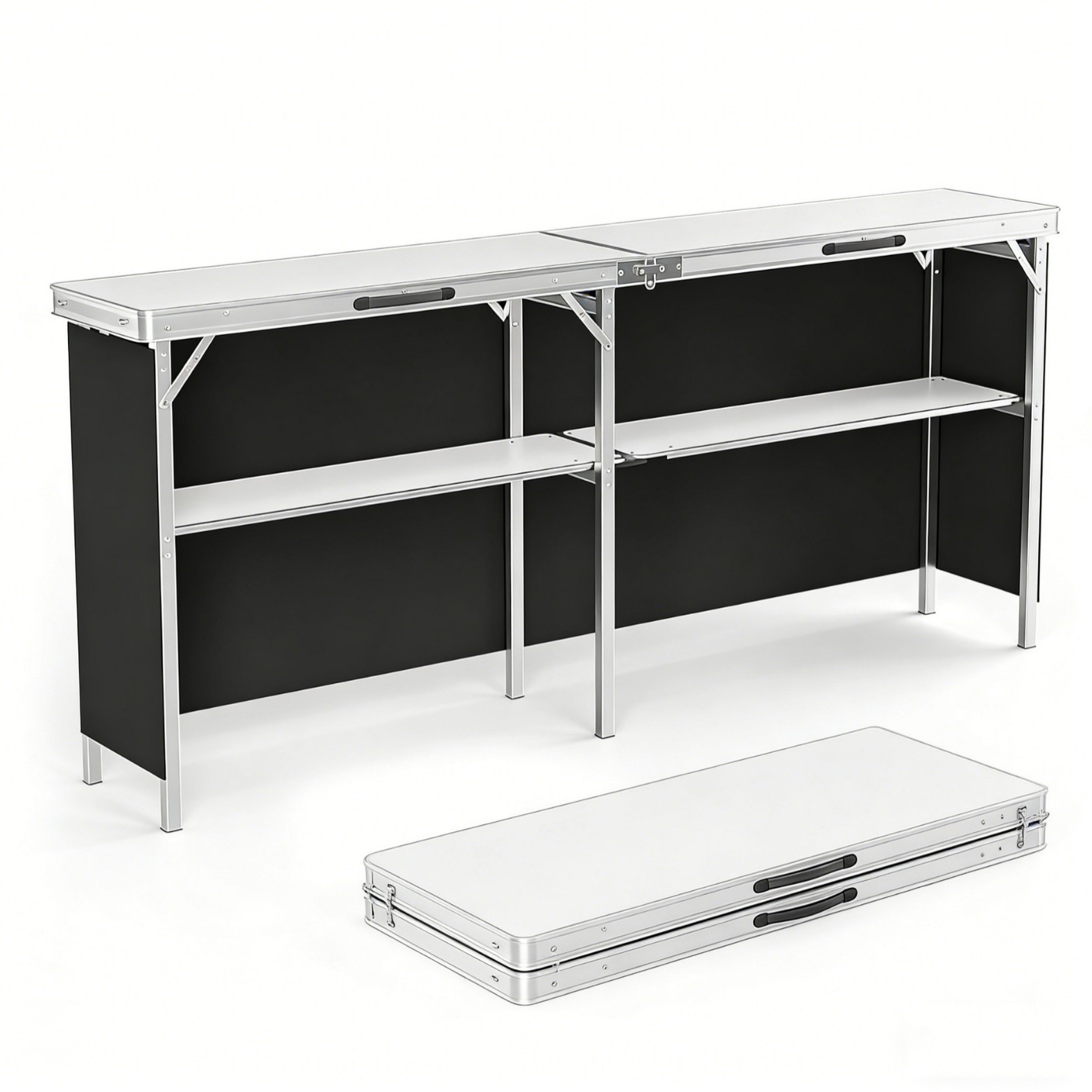 Outdoor Camping Table With Storage - طاولة قابلة للطي من سبائك الألومنيوم