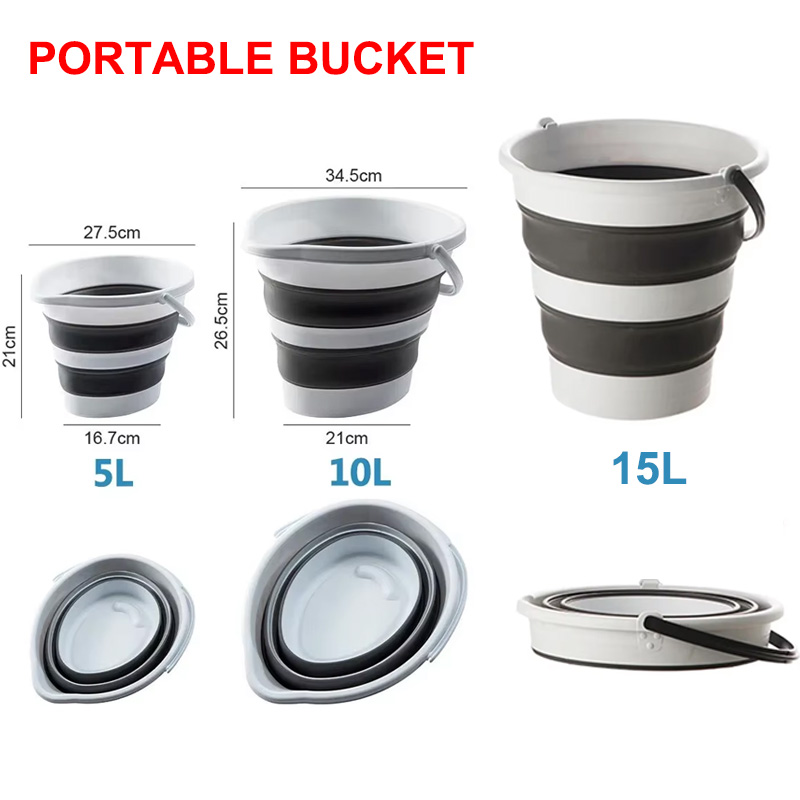 Outdoor Camping Bin - دلو سيليكون محمول قابل للطي للغسيل