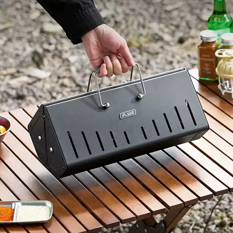 Outdoor Camping Wood Stove - شواية محمولة قابلة للطي تعمل بالفحم،