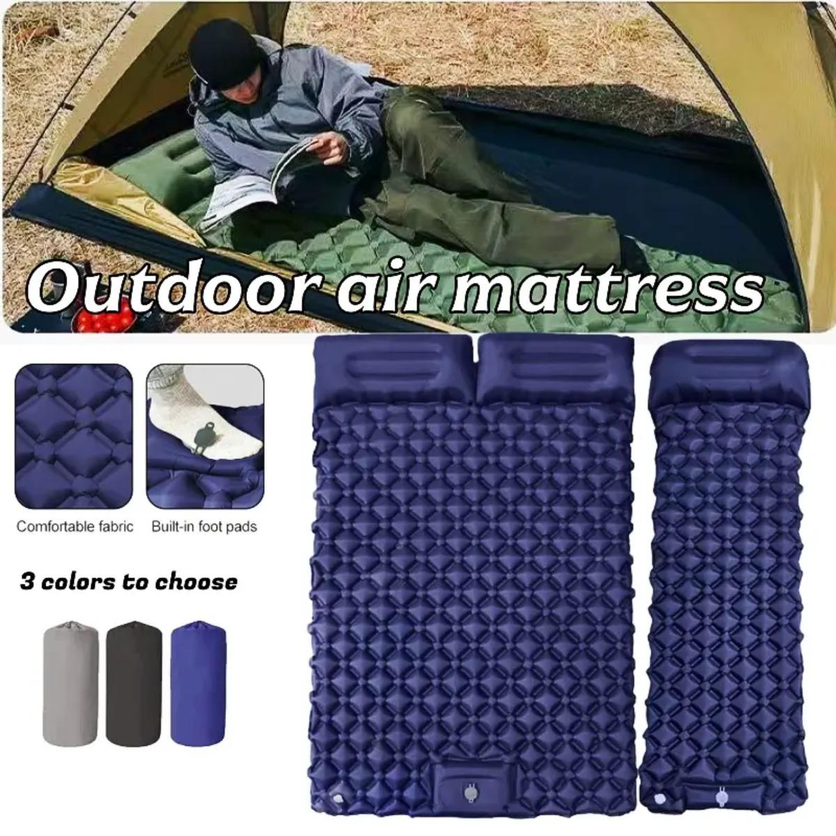 Camp Pillow Compressible - فراش هوائي قابل للنفخ فردي ومزدوج،