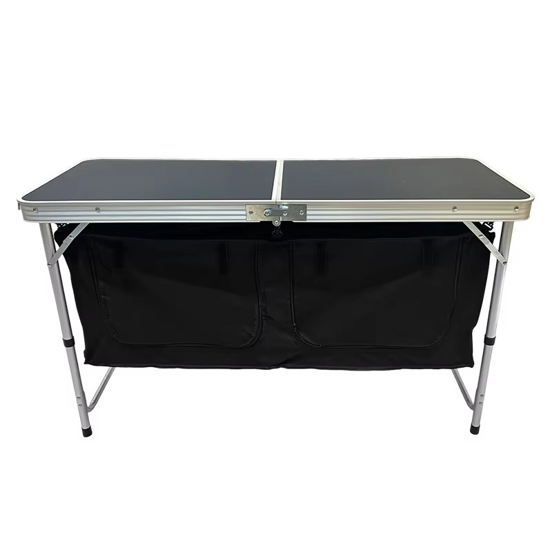 Outdoor Camping Table With Storage - طاولة مطبخ محمولة قابلة للطي من