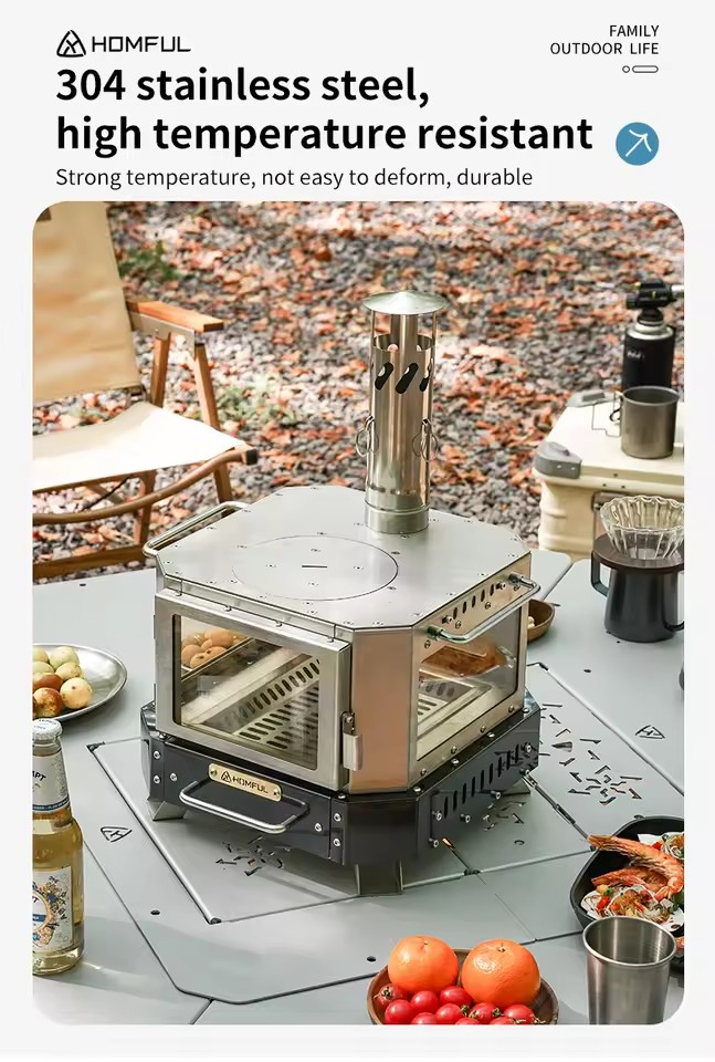 موقد حطب محمول من HOMFUL للتدف - مراجعة Outdoor Camping Wood Stove وسعره
