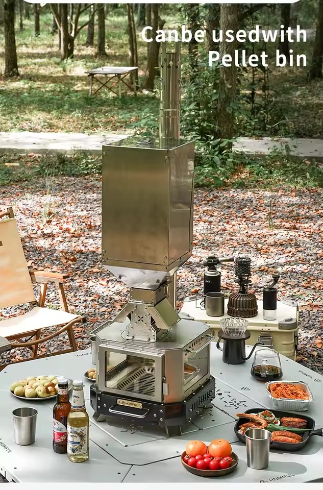 موقد حطب محمول من HOMFUL للتدف - مراجعة Outdoor Camping Wood Stove وسعره