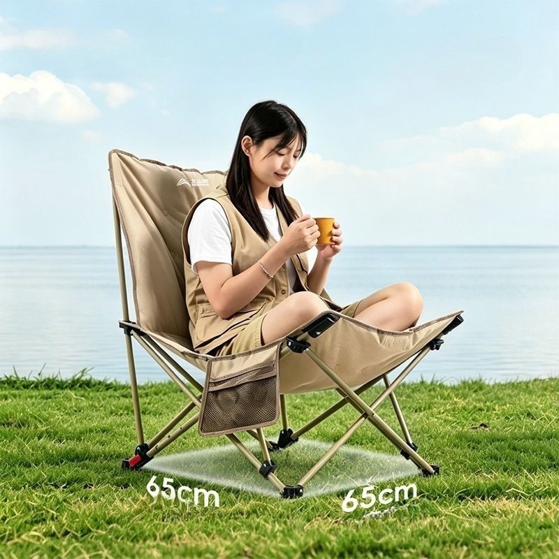 كرسي تخييم مبطن قابل للطي مع م - مراجعة Outdoor Camping Lounge Chairs وسعره