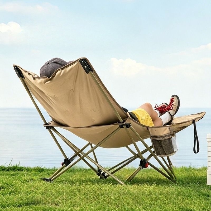 كرسي تخييم مبطن قابل للطي مع م - مراجعة Outdoor Camping Lounge Chairs وسعره