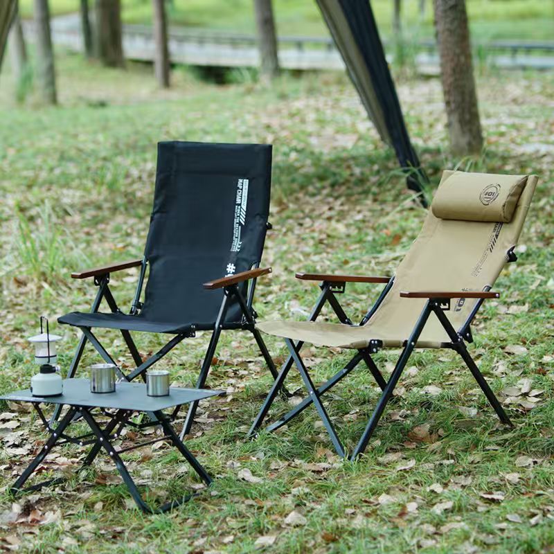 كرسي شاطئ وتخييم قابل للطي بظه - مراجعة Outdoor Camping Lounge Chairs وسعره