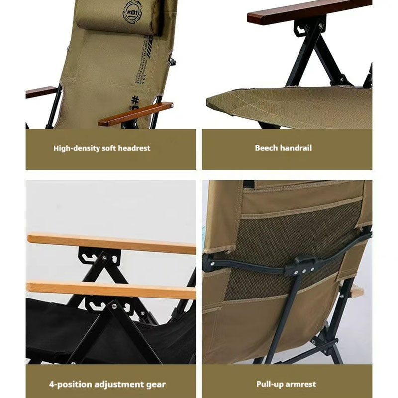 كرسي شاطئ وتخييم قابل للطي بظه - مراجعة Outdoor Camping Lounge Chairs وسعره