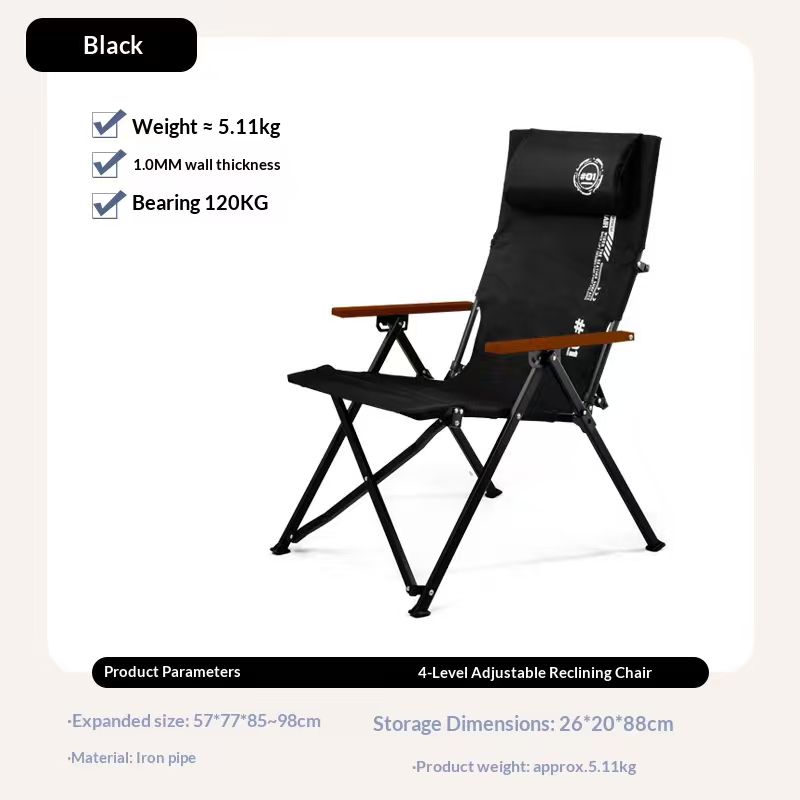 كرسي شاطئ وتخييم قابل للطي بظه - مراجعة Outdoor Camping Lounge Chairs وسعره