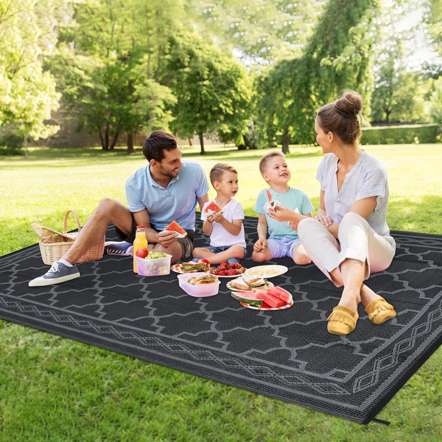 سجادة بلاستيكية خارجية 8×10 قد - مراجعة Outdoor Camping Rugs 8X10 وسعره