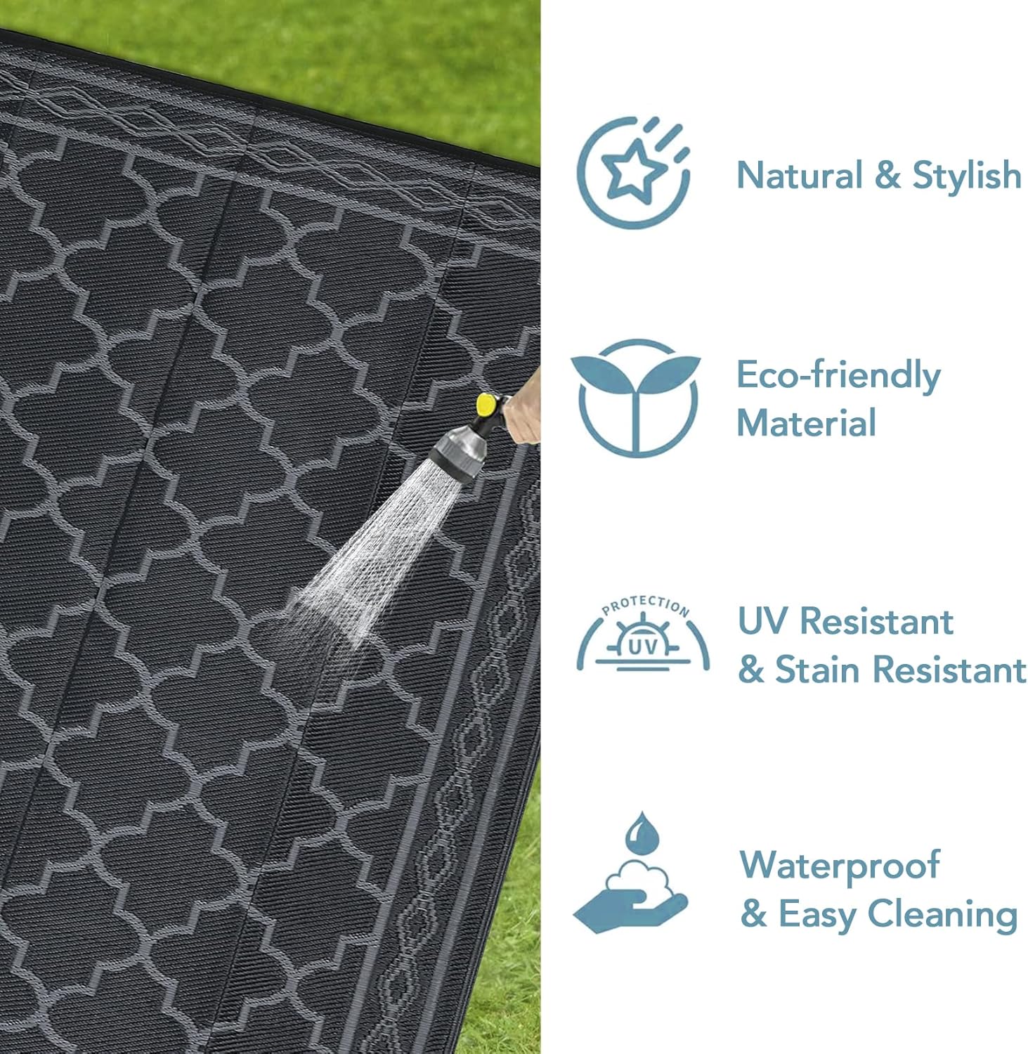 سجادة بلاستيكية خارجية 8×10 قد - مراجعة Outdoor Camping Rugs 8X10 وسعره