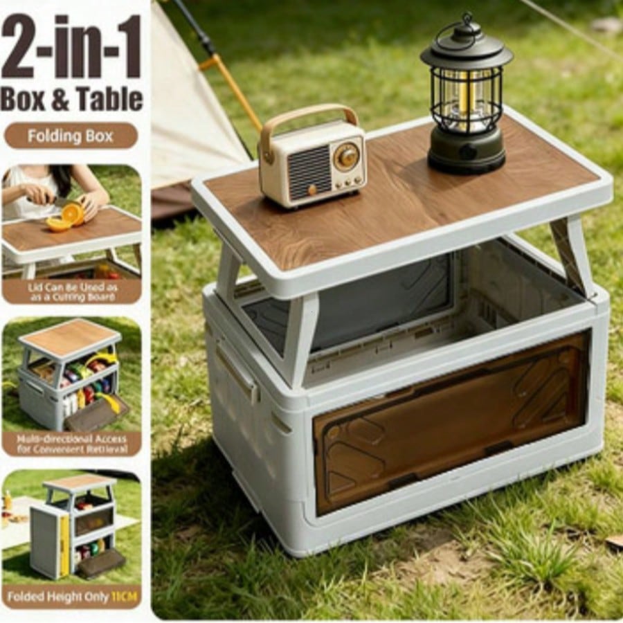 صندوق تخزين متعدد الوظائف للتخ - مراجعة Outdoor Camping Table With Storage وسعره