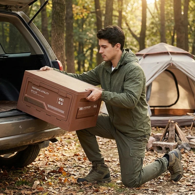 صندوق تخزين خارجي قابل للطي لل - مراجعة Outdoor Camping Storage Box وسعره