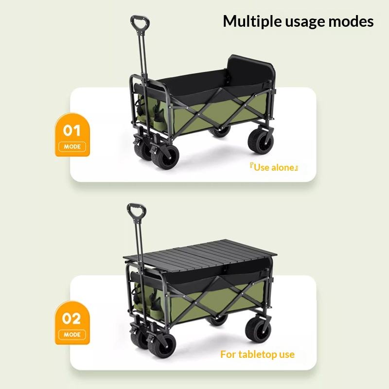 عربة تخزين قابلة للطي بأربع عج - مراجعة Outdoor Camping Table With Storage وسعره