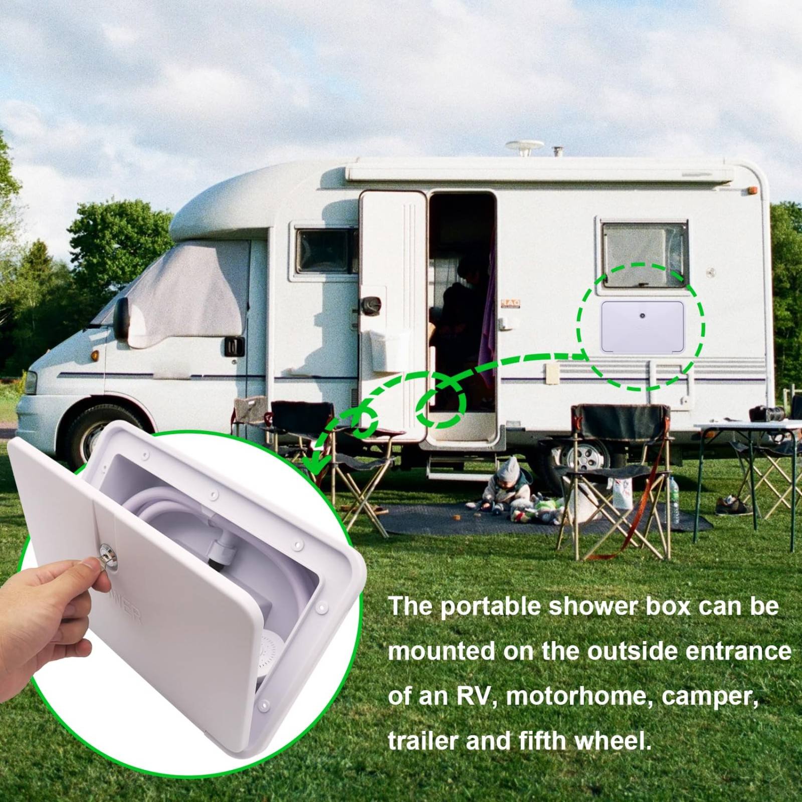 صندوق دش خارجي مدمج للمركبات ا - مراجعة Outdoor Camping Box وسعره