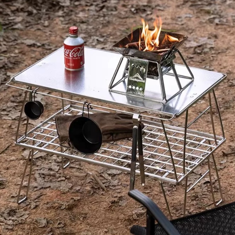 طاولة محمولة قابلة للطي للاستخ - مراجعة Outdoor Camping Kitchen Table وسعره