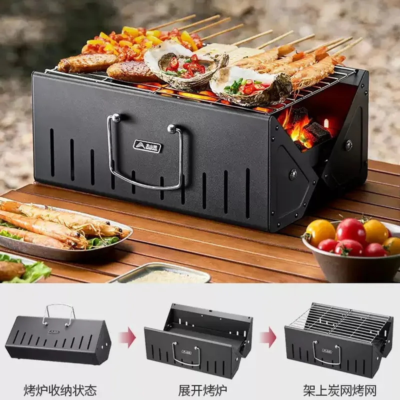 شواية محمولة قابلة للطي تعمل ب - مراجعة Outdoor Camping Wood Stove وسعره