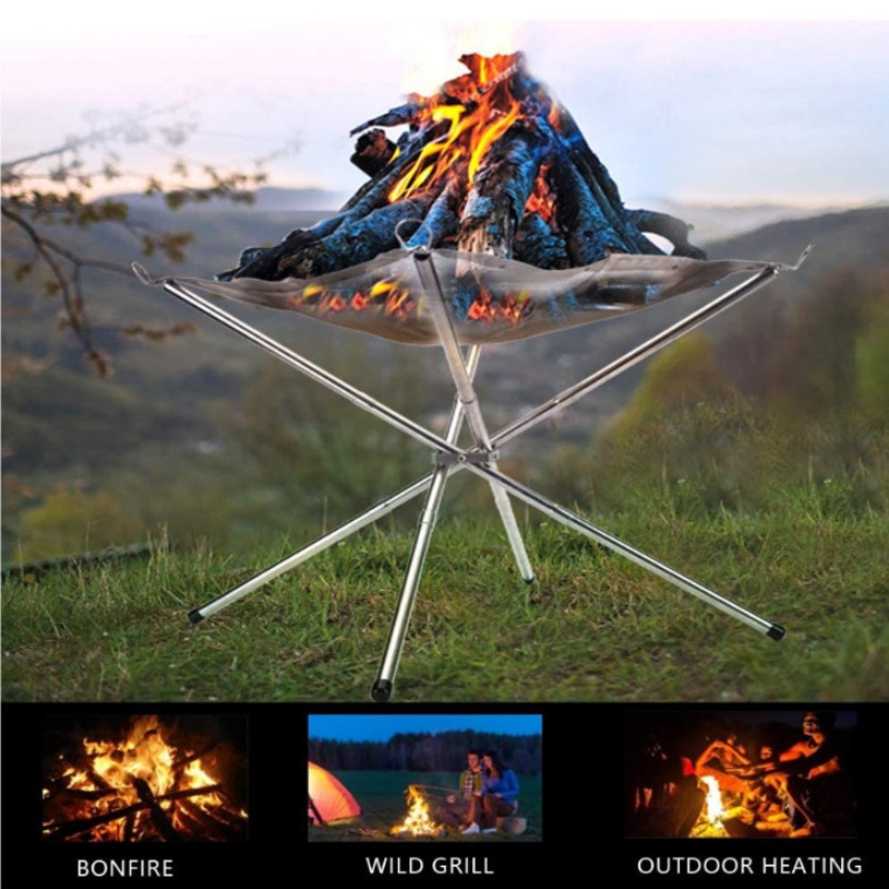 رف شواء خارجي محمول للتخييم، ش - مراجعة Outdoor Camping Wood Stove وسعره