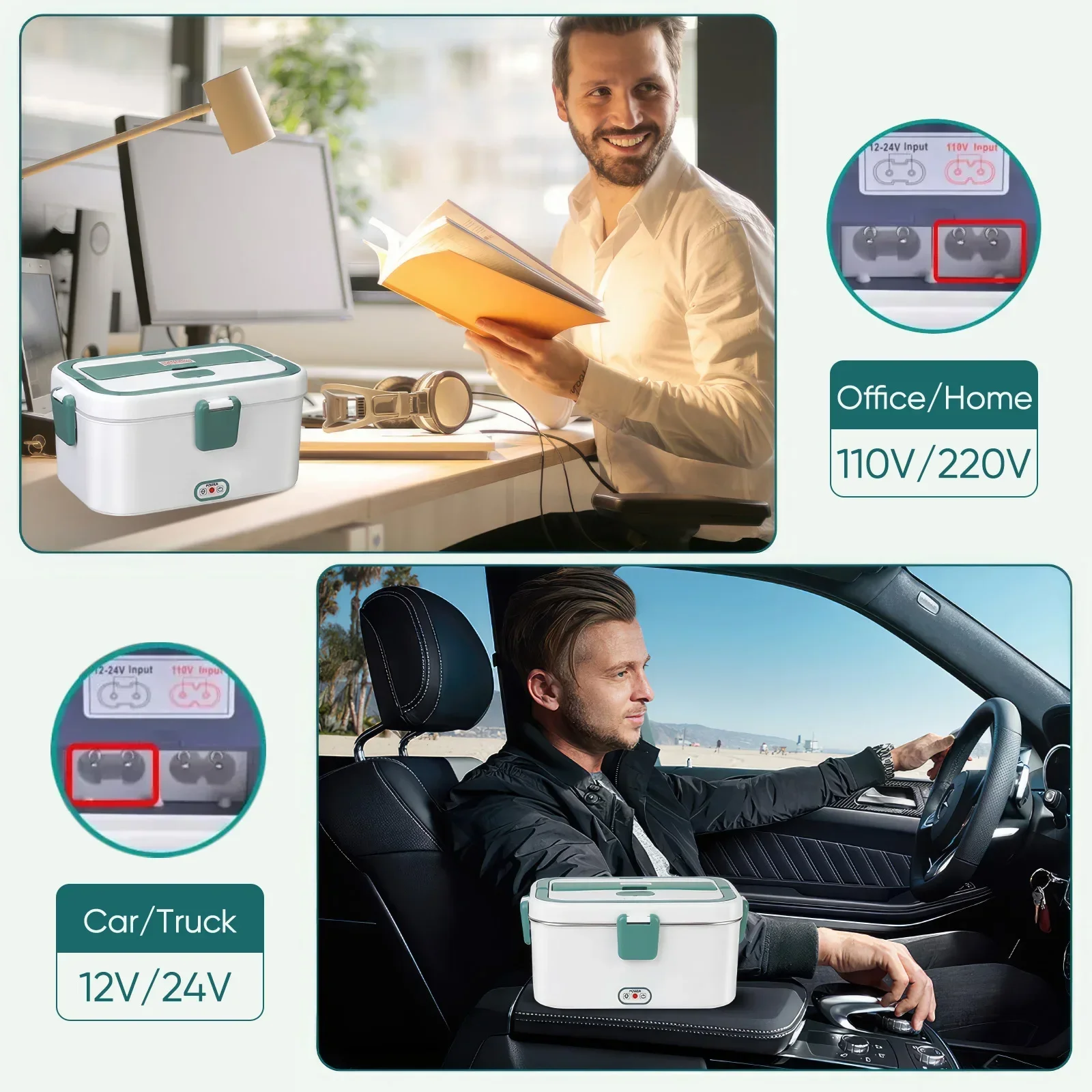 صندوق غداء كهربي جهاز تسخين ال - مراجعة Outdoor Camping Box وسعره