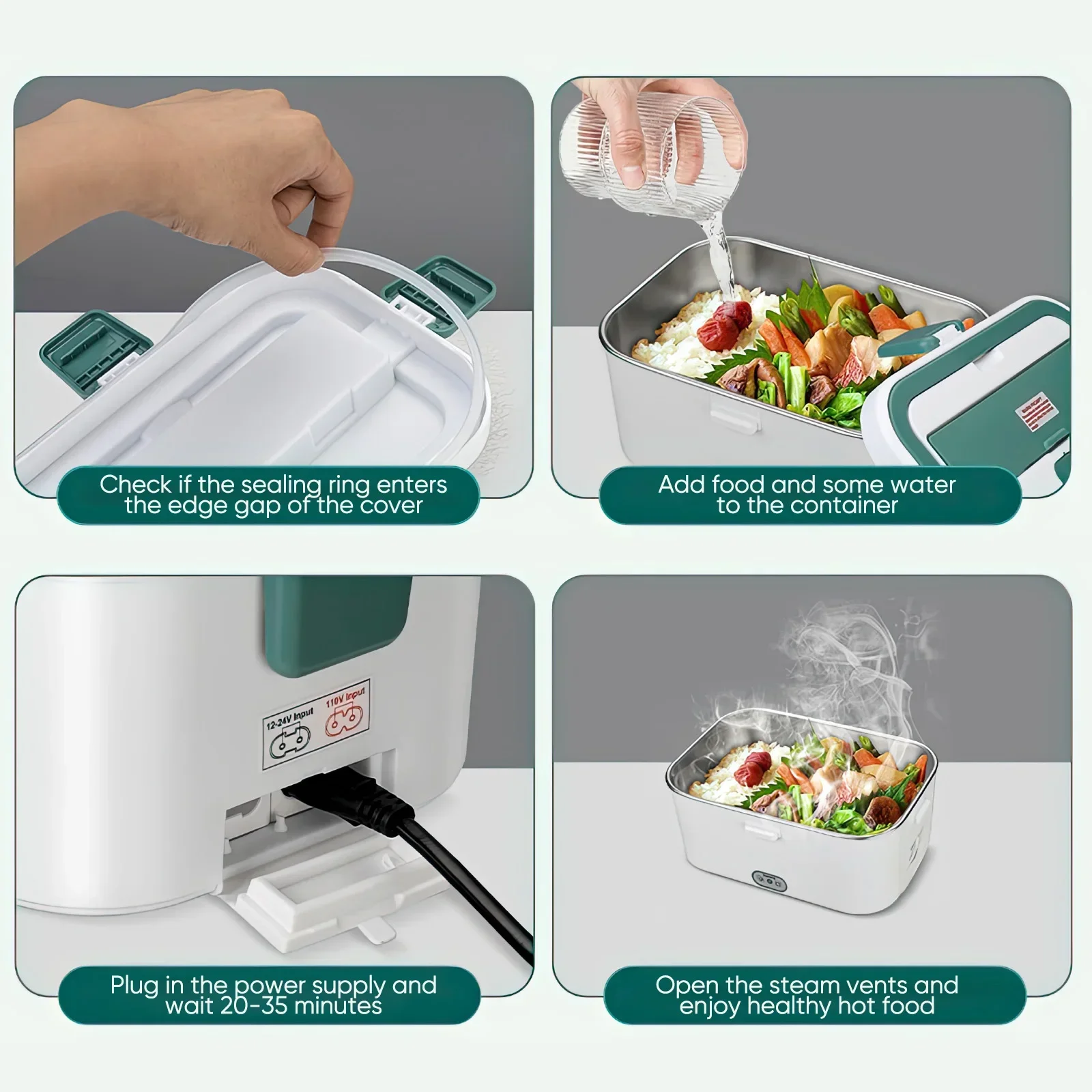 صندوق غداء كهربي جهاز تسخين ال - مراجعة Outdoor Camping Box وسعره