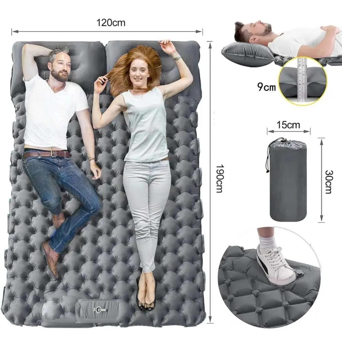 فراش هوائي قابل للنفخ فردي ومز - مراجعة Camp Pillow Compressible وسعره