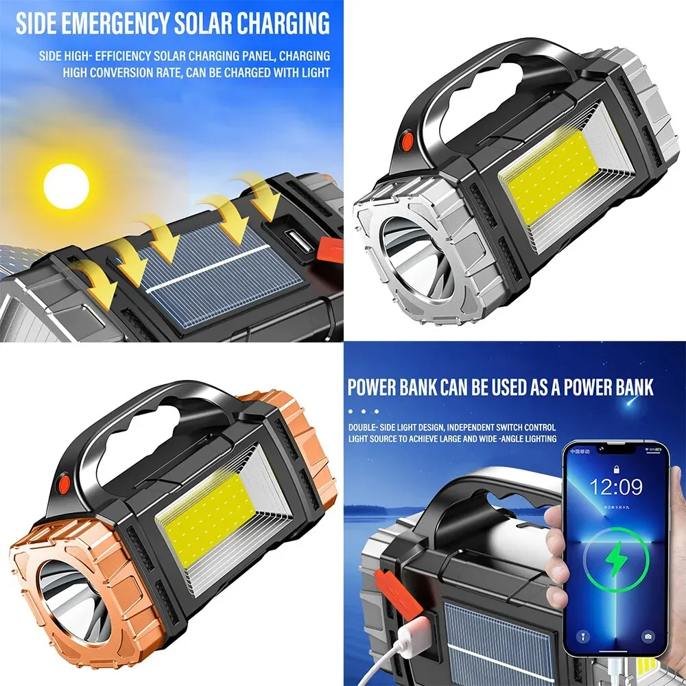مصباح يدوي LED شمسي عالي الطاق - مراجعة Outdoor Camping Lamp وسعره