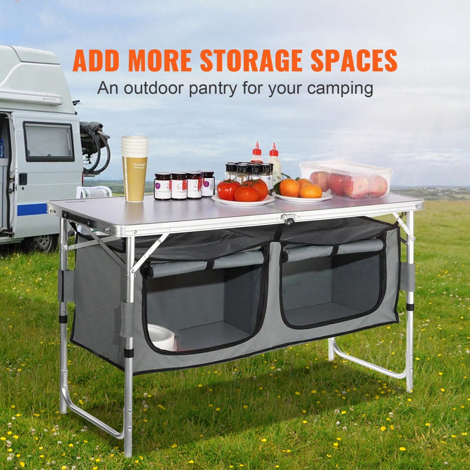 طاولة مطبخ قابلة للطي سهلة الت - مراجعة Outdoor Camping Kitchen Table وسعره