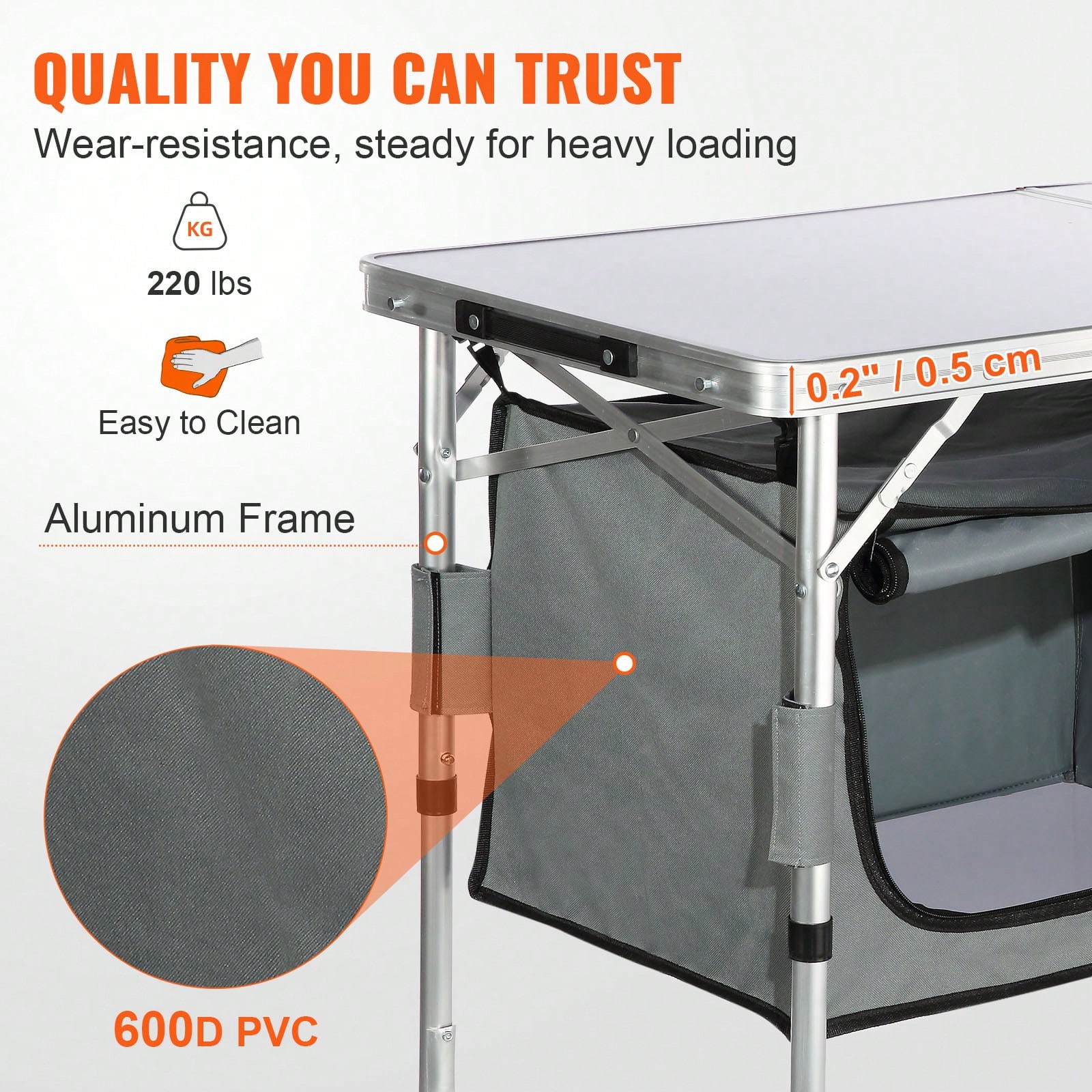 طاولة مطبخ قابلة للطي سهلة الت - مراجعة Outdoor Camping Kitchen Table وسعره