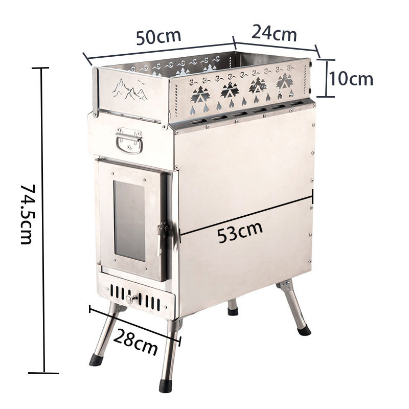Portable Sauna Stove Wood-Burn - مراجعة Outdoor Camping Wood Stove وسعره