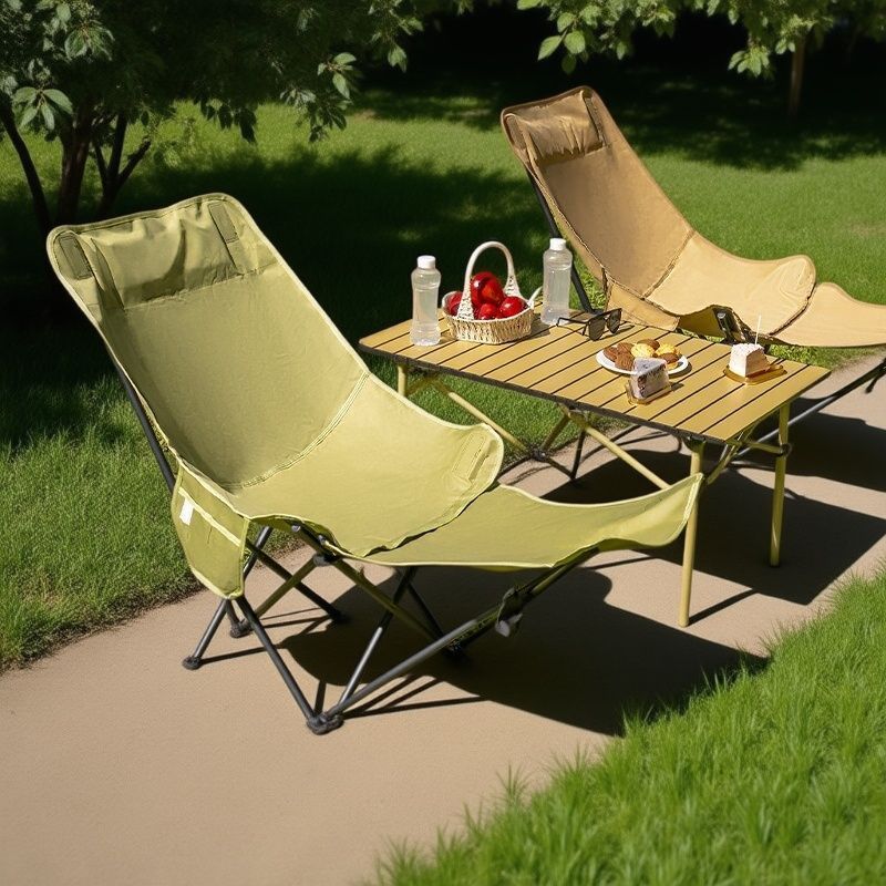 كرسي مون بأربعة أرجل قابلة للت - مراجعة Outdoor Camping Lounge Chairs وسعره