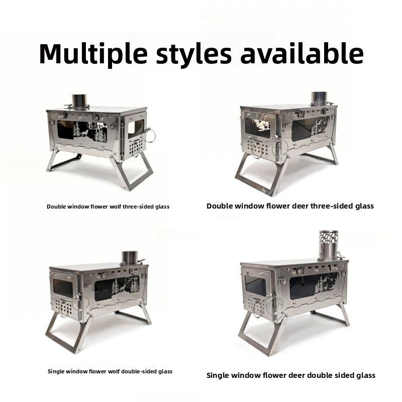 موقد خشب قابل للطي من الفولاذ  - مراجعة Outdoor Camping Wood Stove وسعره
