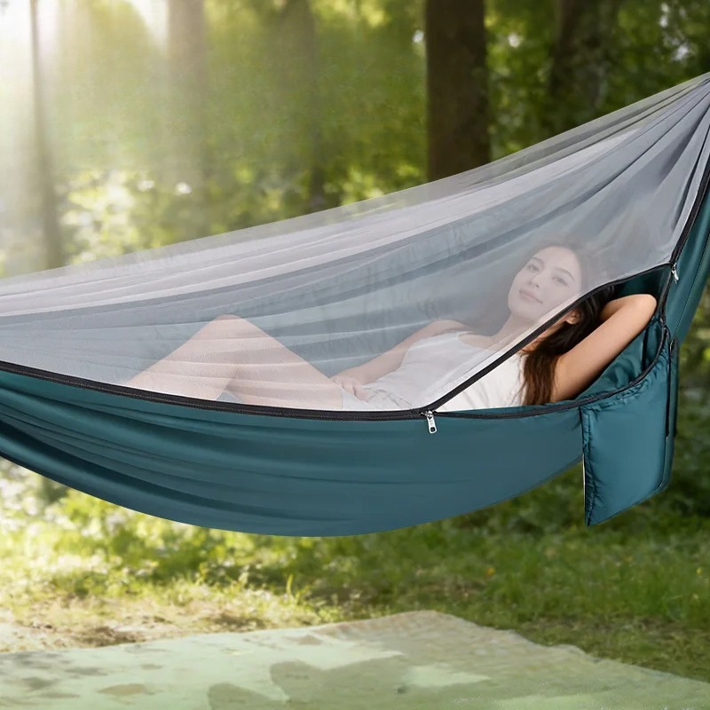 أرجوحة تخييم خفيفة الوزن مع شب - مراجعة Outdoor Camping Mosquito Net وسعره