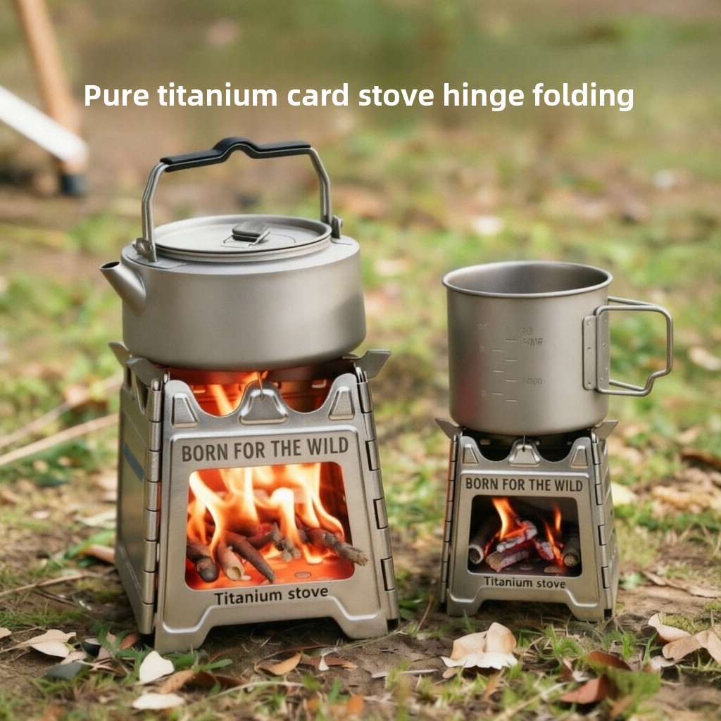 موقد خشب تيتانيوم قابل للطي من - مراجعة Outdoor Camping Wood Stove وسعره