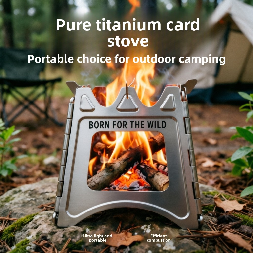 موقد خشب تيتانيوم قابل للطي من - مراجعة Outdoor Camping Wood Stove وسعره