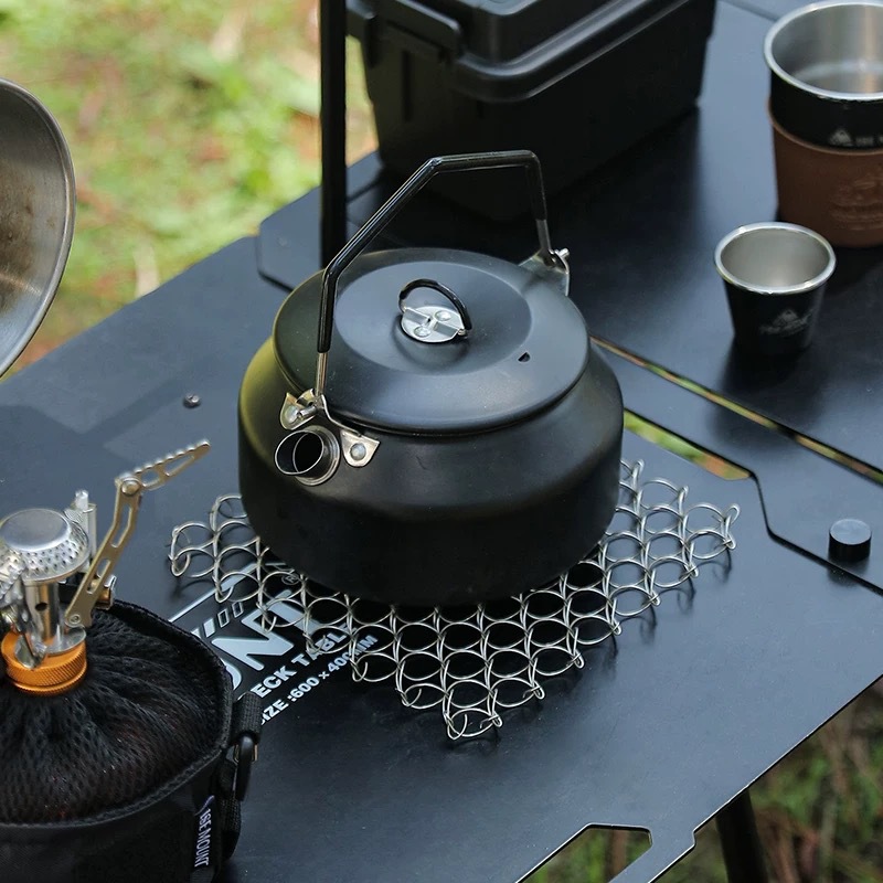 حامل أواني من الفولاذ المقاوم  - مراجعة Outdoor Camping Kitchen Table وسعره