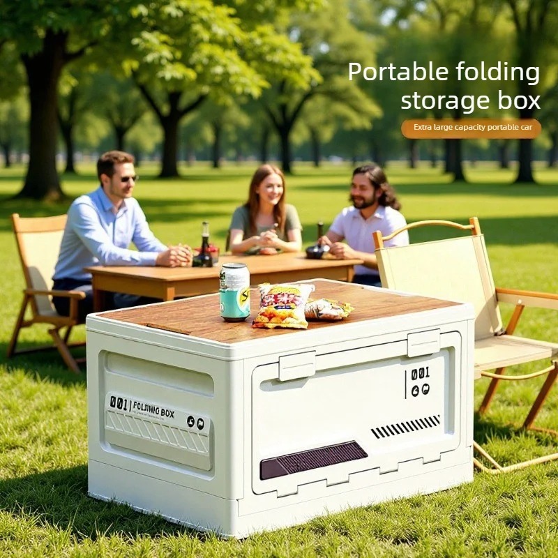 صندوق تخزين خشبي لصندوق السيار - مراجعة Outdoor Camping Storage Box وسعره