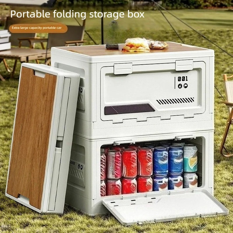 صندوق تخزين خشبي لصندوق السيار - مراجعة Outdoor Camping Storage Box وسعره