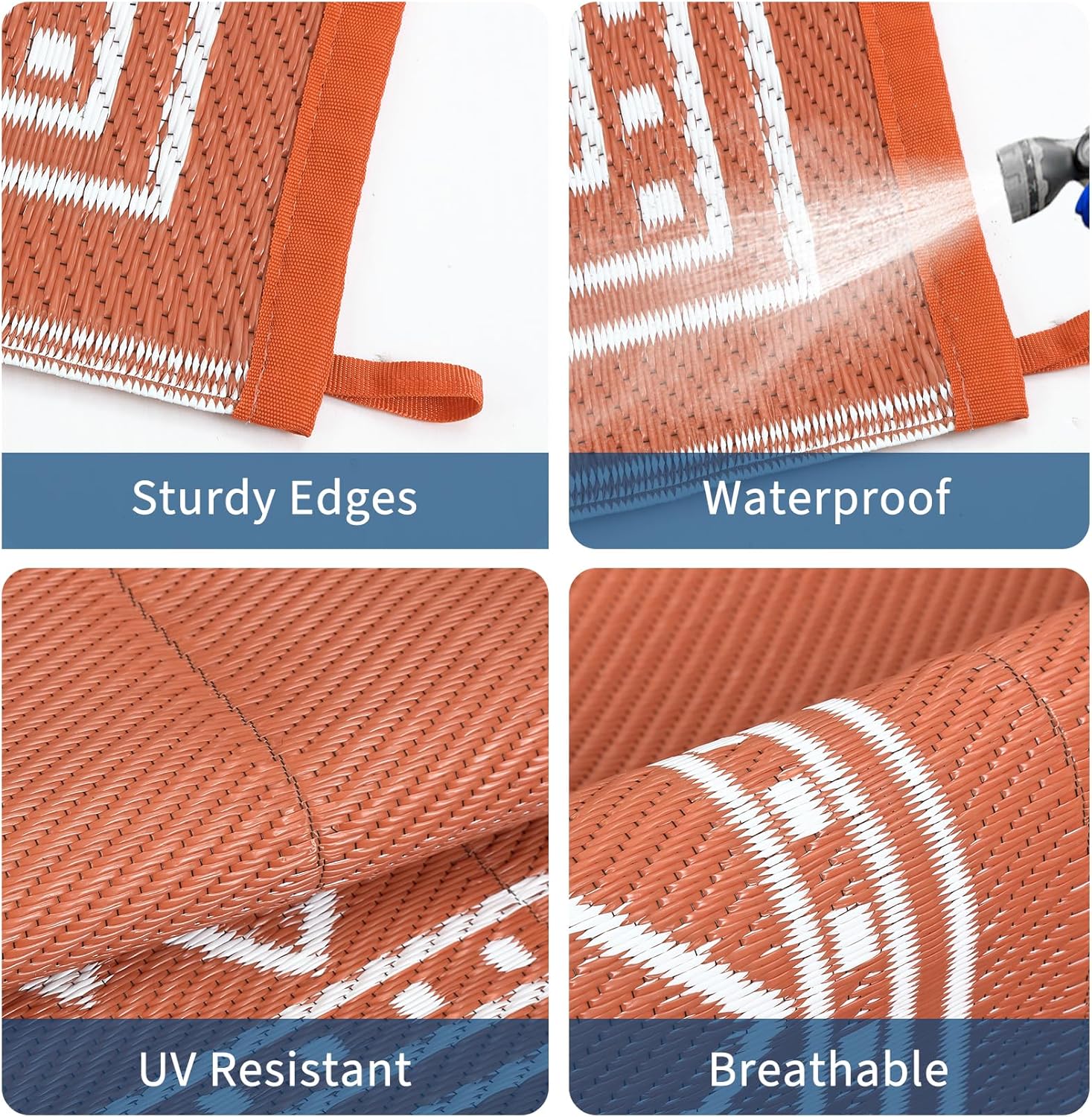 سجادة بلاستيكية خارجية مقاومة  - مراجعة Outdoor Camping Rugs 8X10 وسعره