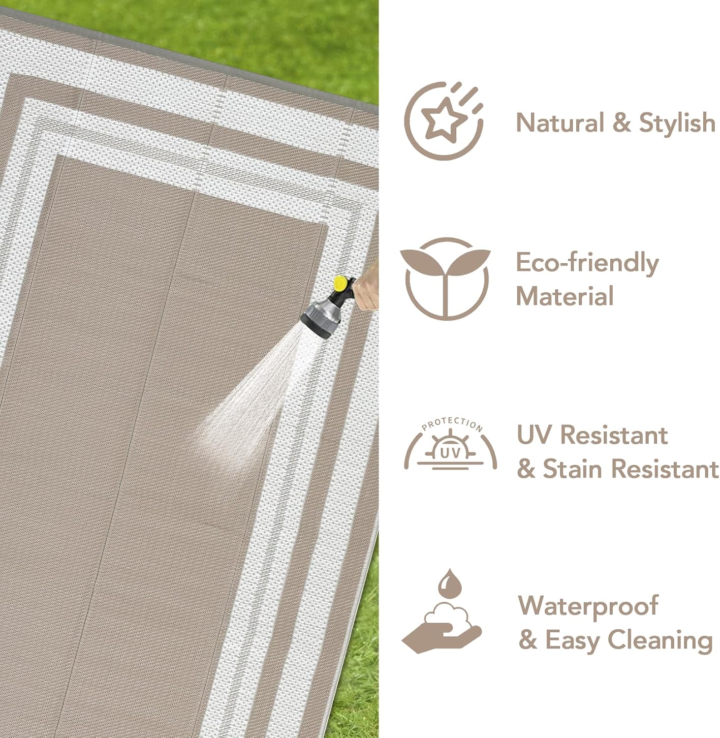 سجادة خارجية 8×10 قدم - حصيرة  - مراجعة Outdoor Camping Rugs 8X10 وسعره