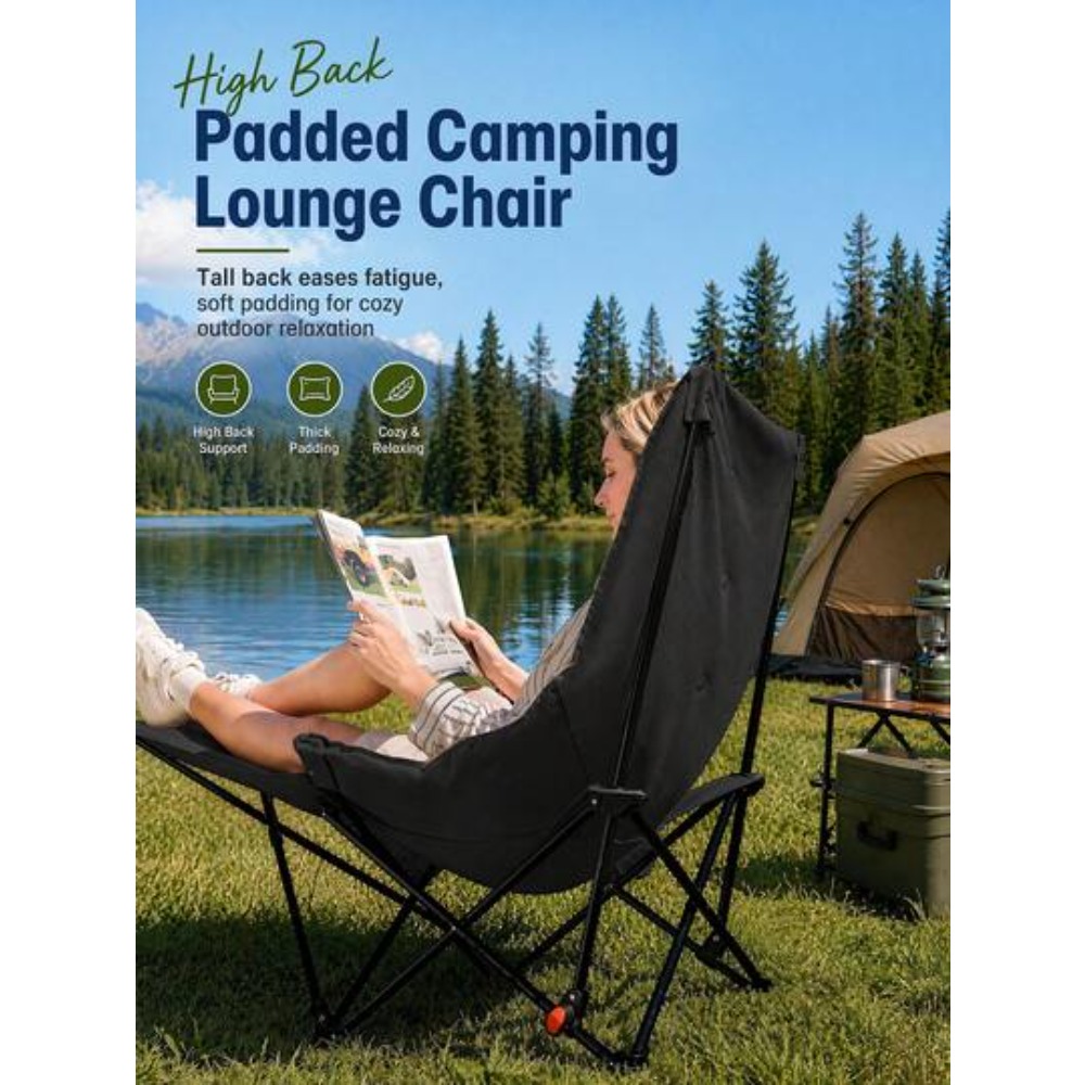 كرسي تخييم قابل للطي 2 في 1 مع - مراجعة Outdoor Camping Lounge Chairs وسعره