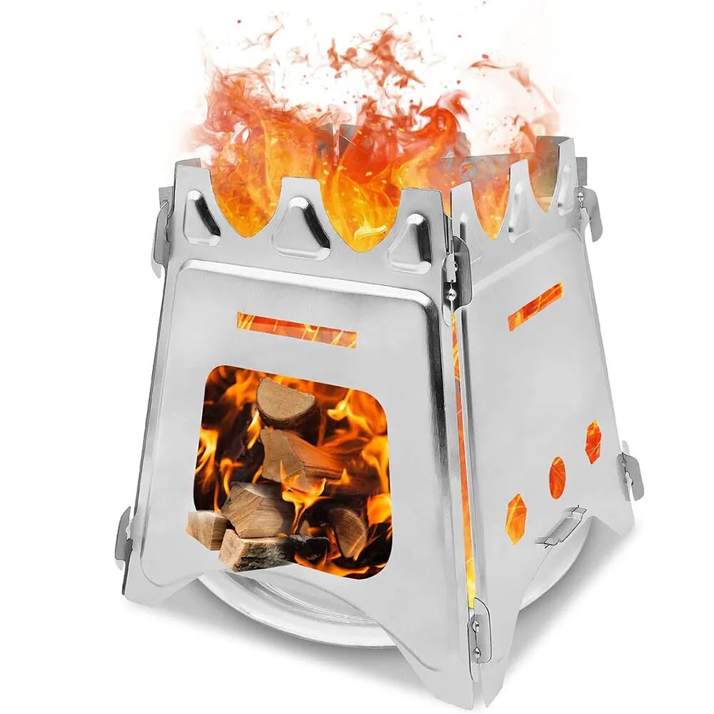 تخييم محمول مع نار خفيفة الوزن - مراجعة Outdoor Camping Wood Stove وسعره