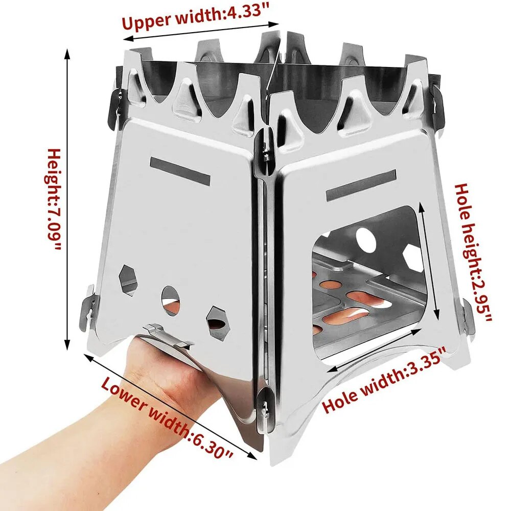تخييم محمول مع نار خفيفة الوزن - مراجعة Outdoor Camping Wood Stove وسعره