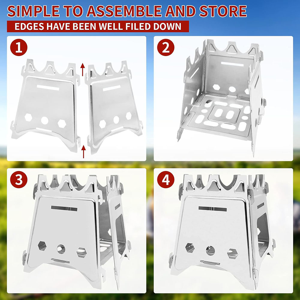 تخييم محمول مع نار خفيفة الوزن - مراجعة Outdoor Camping Wood Stove وسعره